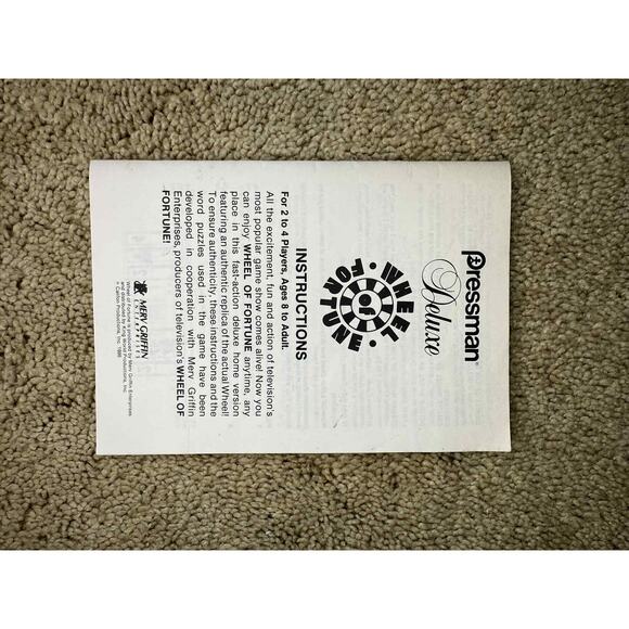 Merv Griffiin Enterprises Deluxe Wheel Of Fortune Complete Board Game - Picture 7 of 10